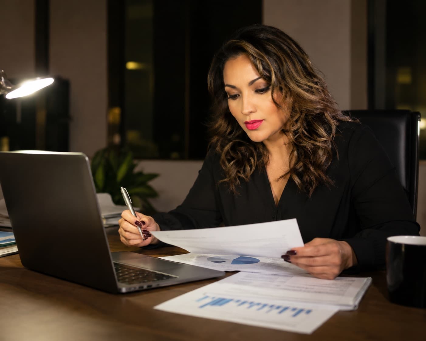 Ana reviewing desk review claim documentation and valuation reports